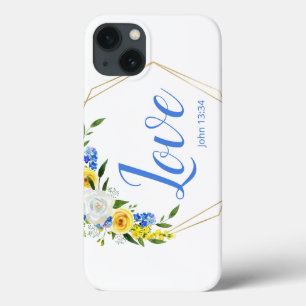 愛 フラワー 水彩 iPhone 13ケース