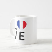 愛 – フランス国旗 コーヒーマグカップ (正面左)