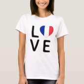 愛 – フランス国旗 Tシャツ (正面)