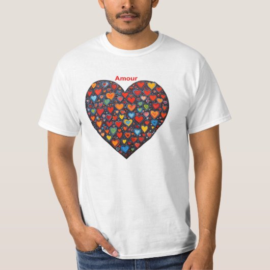 愛 - フランス語 Tシャツ (正面)