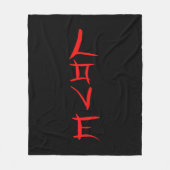 愛 フリースブランケット (正面)