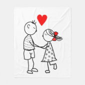 愛 フリースブランケット (正面)