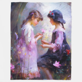 愛 フリースブランケット