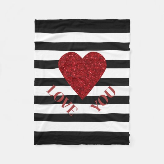 愛 フリースブランケット (正面)