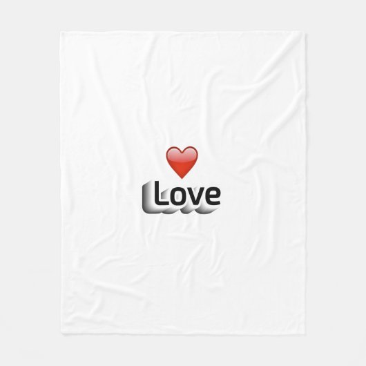 愛 フリースブランケット (正面)
