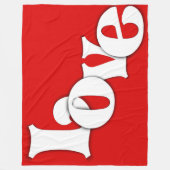 愛 フリースブランケット (正面)