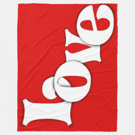 愛 フリースブランケット