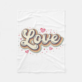 愛 フリースブランケット