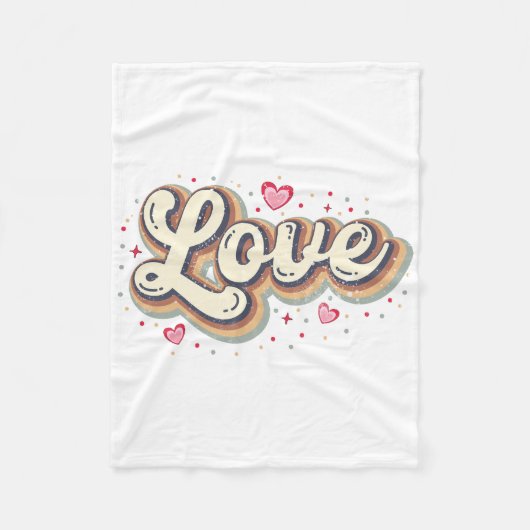 愛 フリースブランケット (正面)