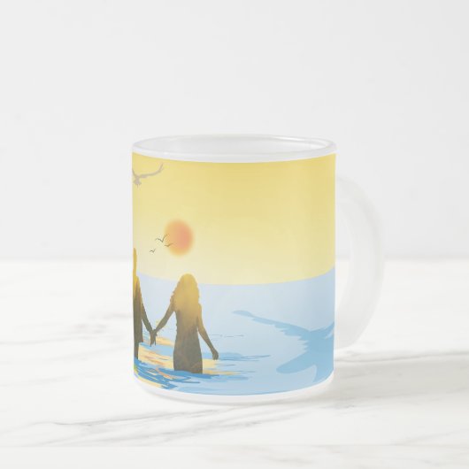 愛 フロストグラスマグカップ (正面右)