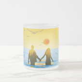 愛 フロストグラスマグカップ (中央)