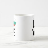 愛 – ブルガリア国旗 コーヒーマグカップ (中央)