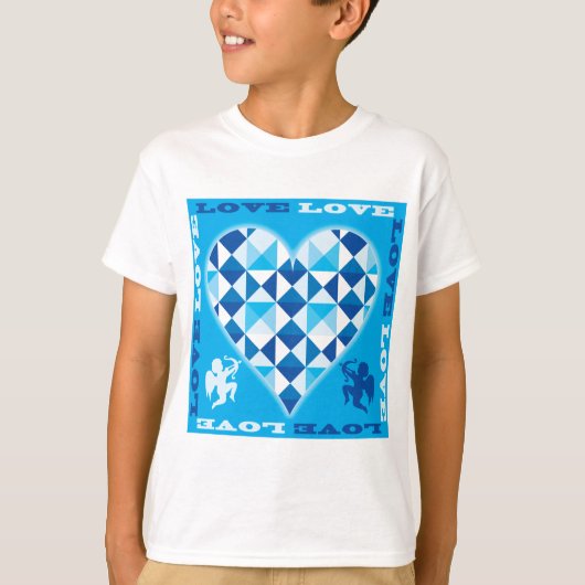 愛 (ブルーダイヤモンド) Tシャツ (正面)