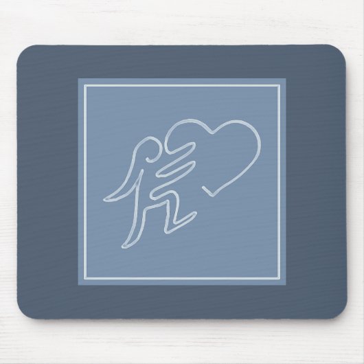 愛（ブルーベリー） マウスパッド (正面)