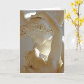 愛 – プシケ、キューピッドのキス カード (黄色い花)