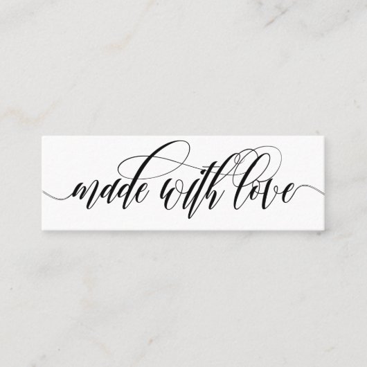 愛-プロダクト挿入物となされる渦巻形のな書道 スキニー名刺 (正面)