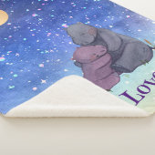 愛、ベビーヒッポと彼女の母親 シェルパブランケット (3/4)