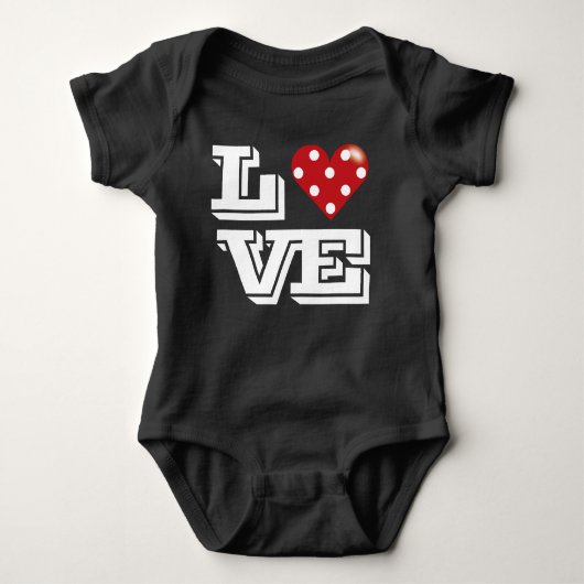 愛 ベビーボディスーツ (正面)