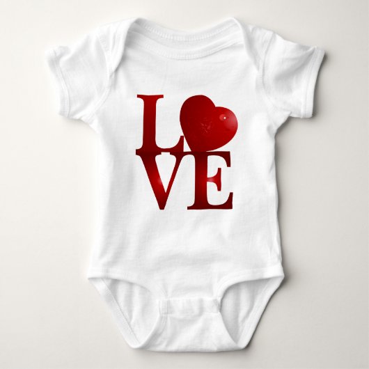 愛 ベビーボディスーツ (正面)