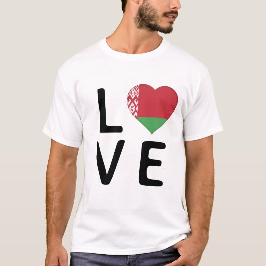愛 – ベラルーシ国旗 Tシャツ (正面)