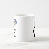 愛 – ベリーズ国旗 コーヒーマグカップ (中央)