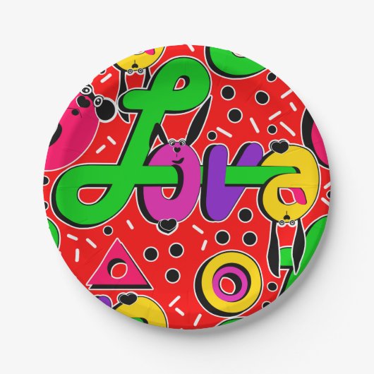 愛 ペーパープレート (正面)