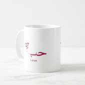愛 – ホブ – アラビア書道でحب コーヒーマグカップ (正面左)