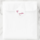 愛 – ホブ – アラビア書道でحب ラウンドシール (バッグ)