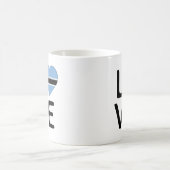 愛 – ボツワナ国旗 コーヒーマグカップ (中央)
