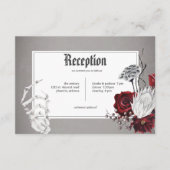 愛&ボーンズ赤不気味フローラ結婚披露宴 エンクロージャーカード (正面)