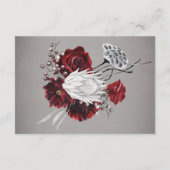 愛&ボーンズ赤不気味フローラ結婚披露宴 エンクロージャーカード (裏面)