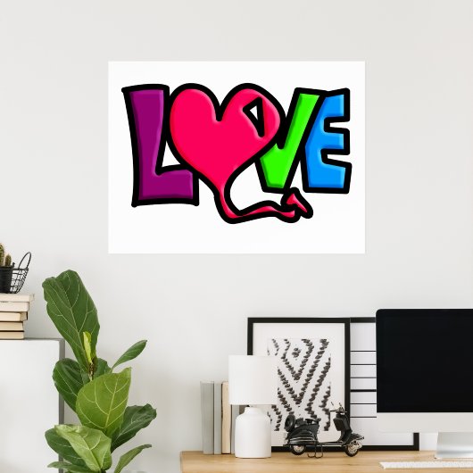 愛 ポスター (ホームオフィス)