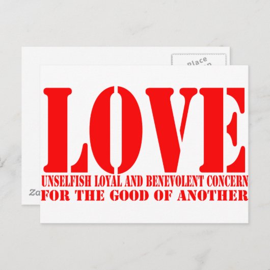 愛 ポストカード (正面/裏面)