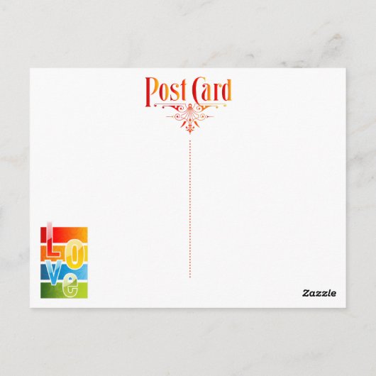 愛 ポストカード (裏面)