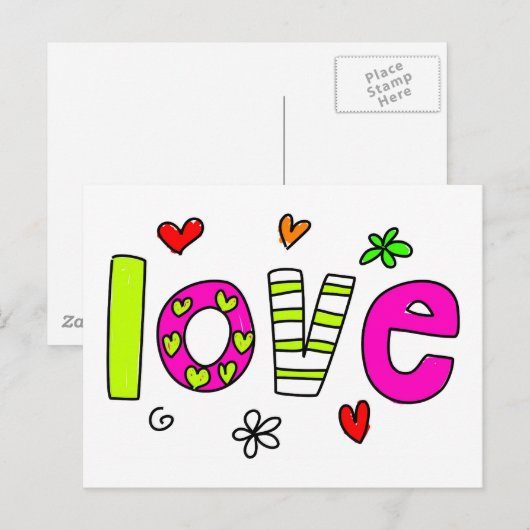 愛 ポストカード (正面/裏面)
