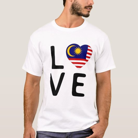 愛 – マレーシア国旗 Tシャツ (正面)