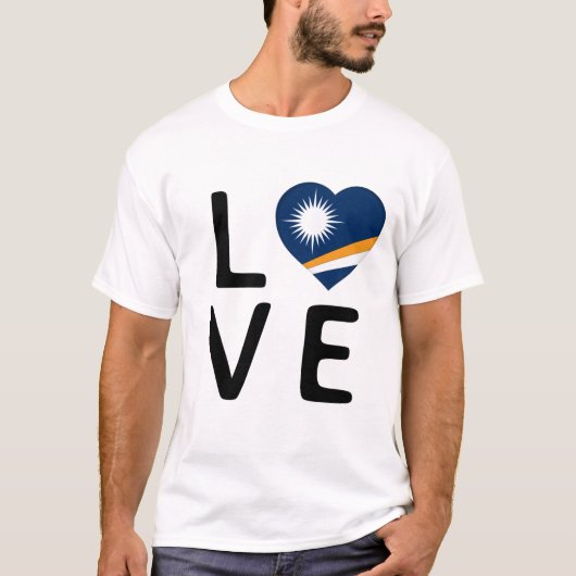 愛 – マーシャル諸島国旗 Tシャツ (正面)