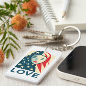 愛|ムスリム難民 キーホルダー (正面右)