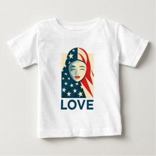 愛 ムスリム難民 ベビーTシャツ