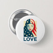 愛 |ムスリム難民 缶バッジ (正面&裏面)