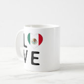 愛 – メキシコ国旗 コーヒーマグカップ (正面左)