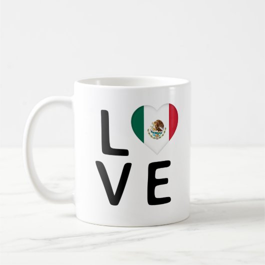 愛 – メキシコ国旗 コーヒーマグカップ (左)