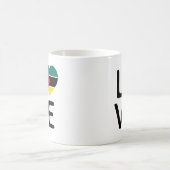 愛 – モザンビーク国旗 コーヒーマグカップ (中央)