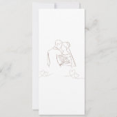 愛：モダンミニマル結婚式招待状デザイン カード (裏面)