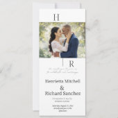 愛：モダンミニマル結婚式招待状デザイン カード (正面)