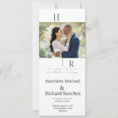 愛：モダンミニマル結婚式招待状デザイン カード (正面)