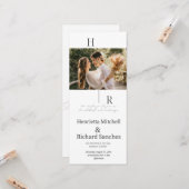 愛:モダンミニマル結婚式招待状デザイン カード (正面/裏面インサイチュ)