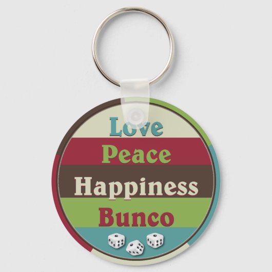 愛、モモおよび幸福のBuncoのキーホルダー キーホルダー (正面)