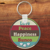 愛、モモおよび幸福のBuncoのキーホルダー キーホルダー (正面)