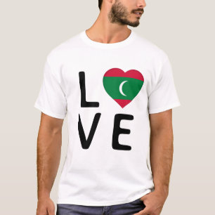 愛 – モルディブ国旗 Tシャツ